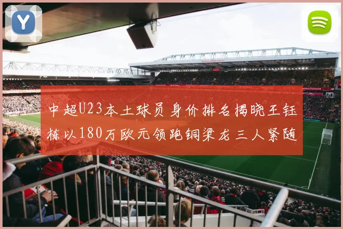 中超U23本土球员身价排名揭晓王钰栋以180万欧元领跑铜梁龙三人紧随其后